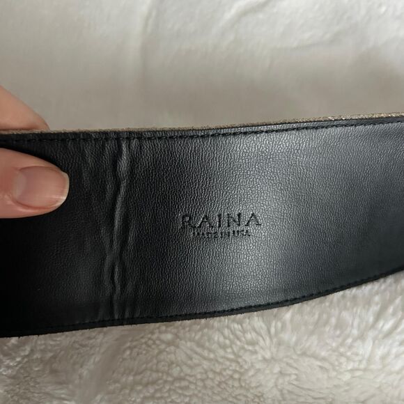 RAINA BELT vixen asymmetrical snake embossed leather belt $175 main image 4